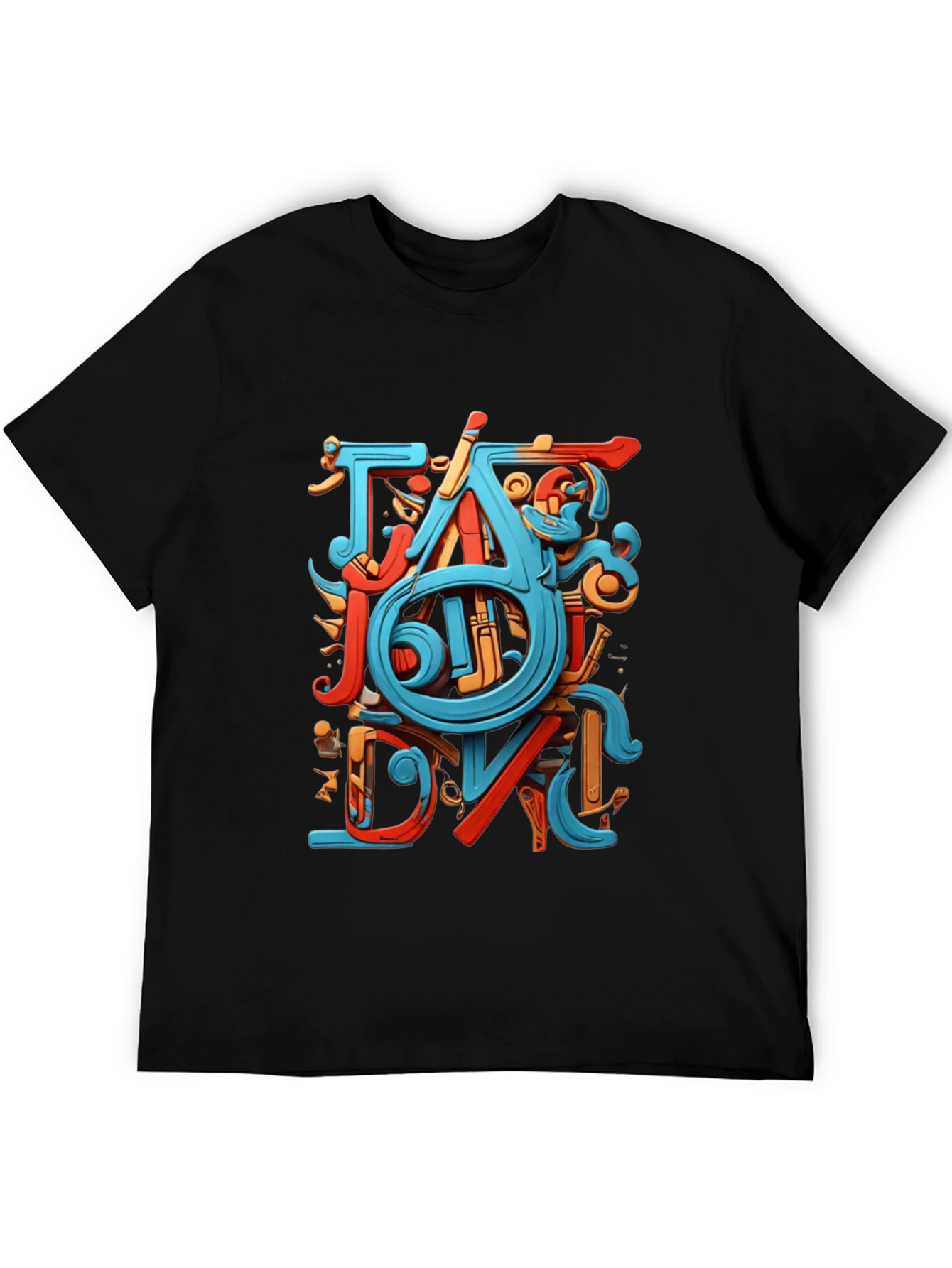 Abstract Art Graphic Black T-Shirt