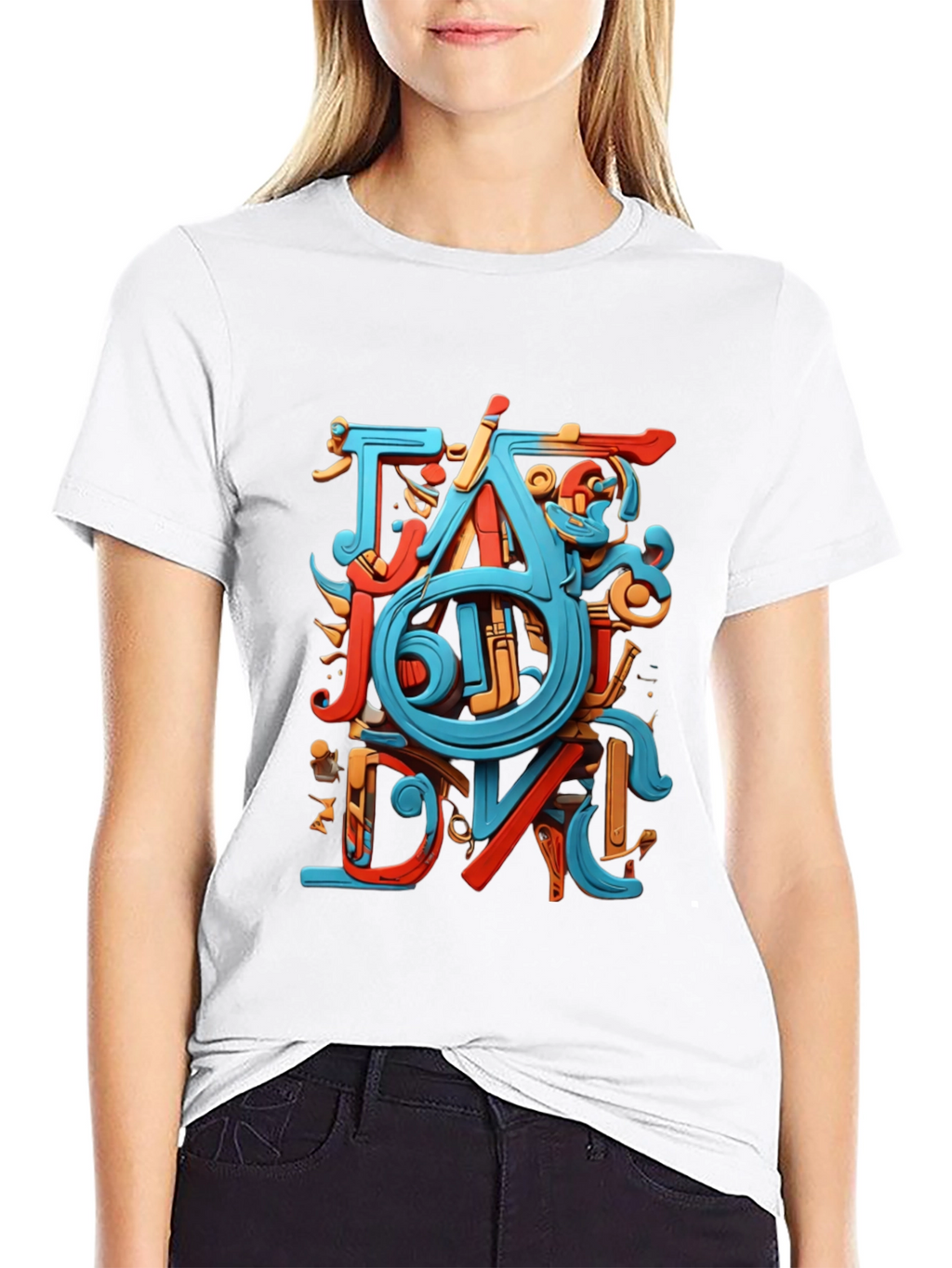 Abstract Art Graphic Black T-Shirt