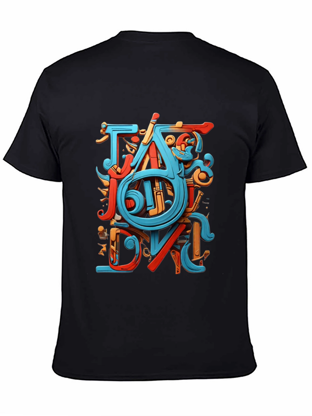 Abstract Art Graphic Black T-Shirt
