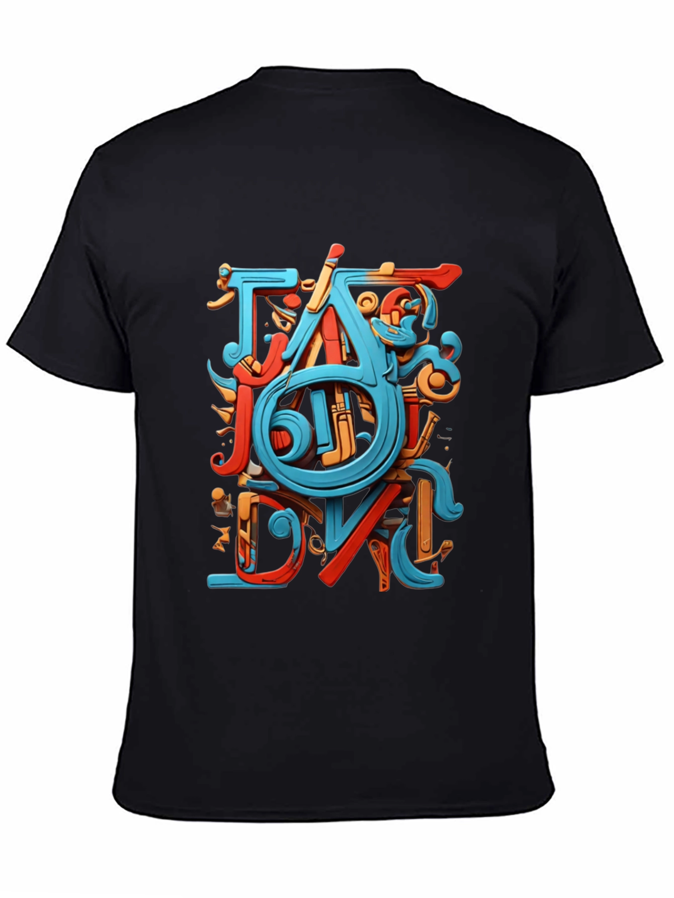 Abstract Art Graphic Black T-Shirt