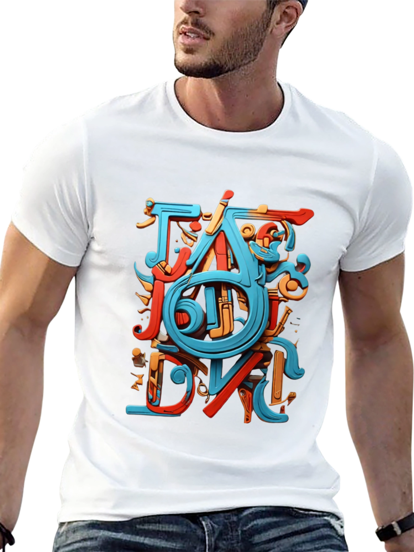 Abstract Art Graphic Black T-Shirt