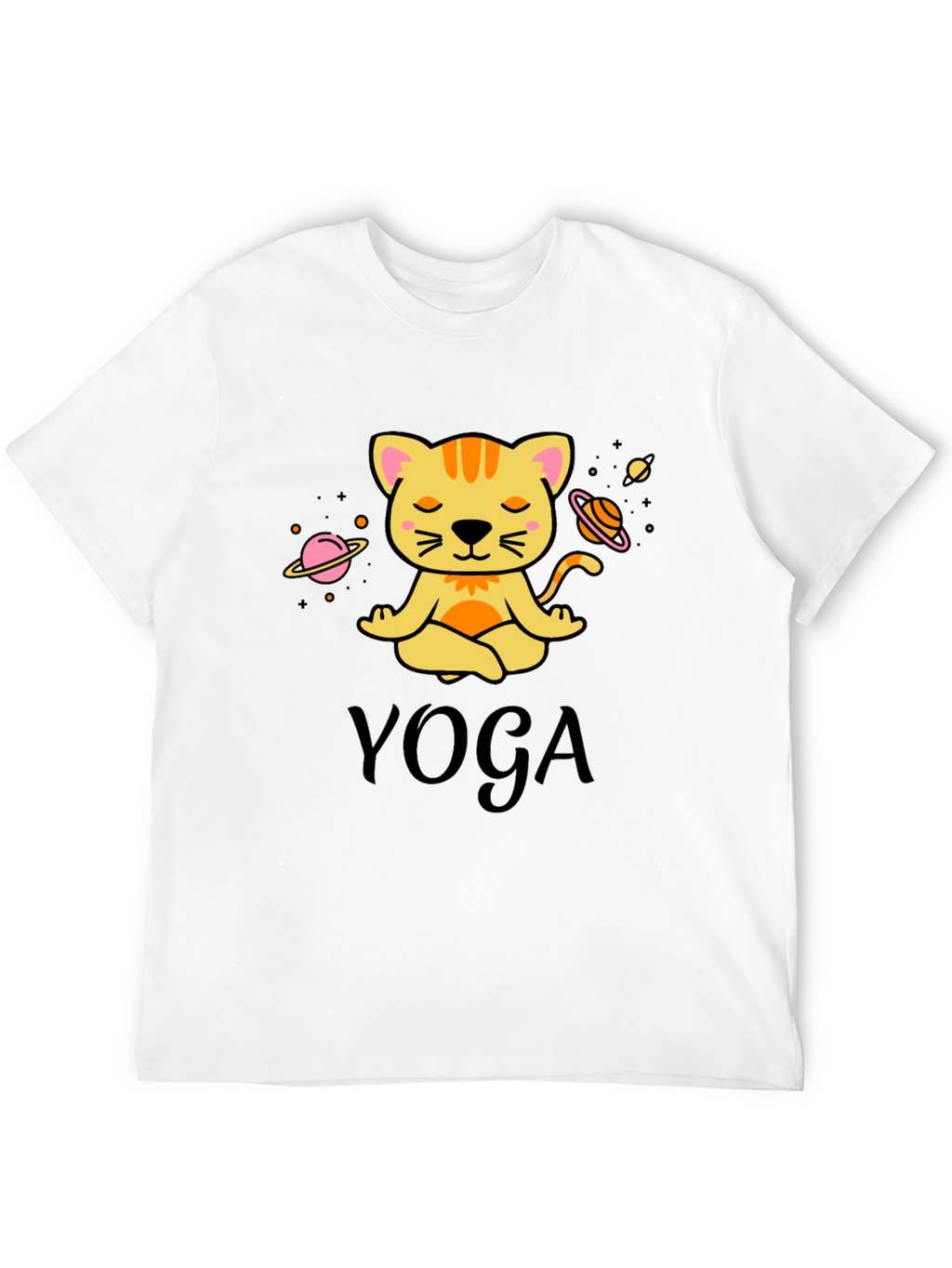 Yoga Cat Graphic T-Shirt: Meditating Feline Tee