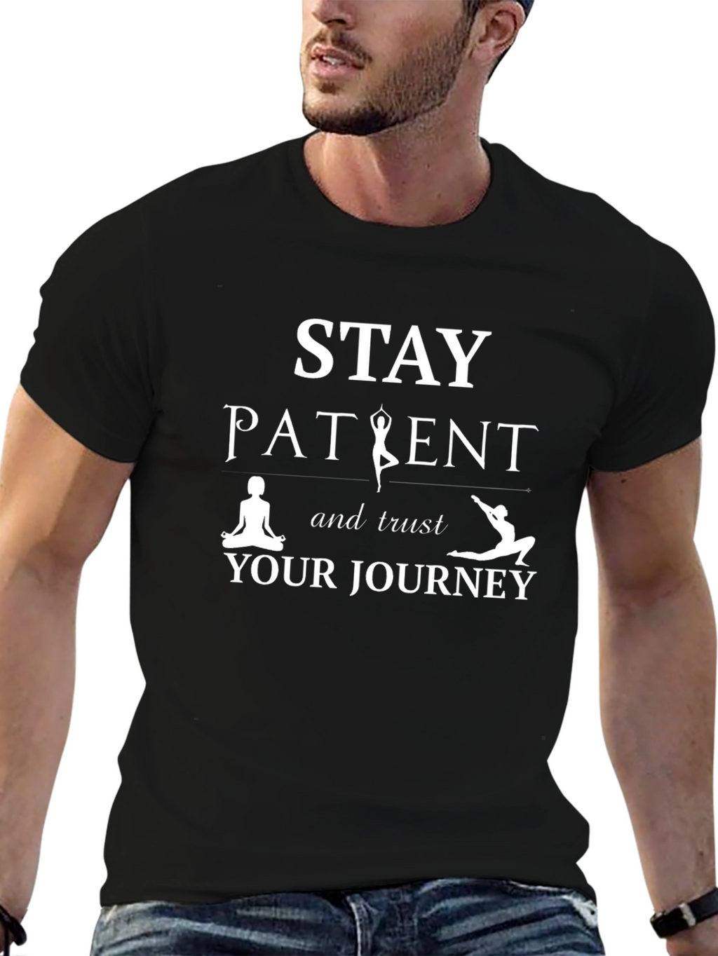 Stay Patient Trust Your Journey Black T-Shirt
