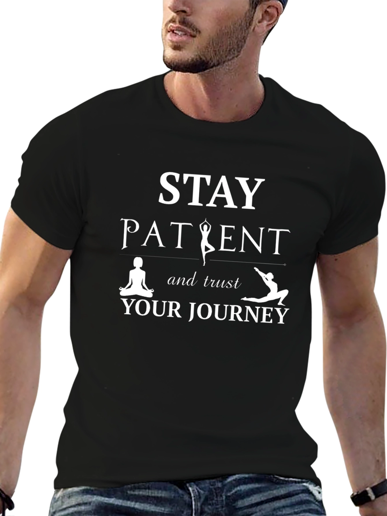 Stay Patient Trust Your Journey Black T-Shirt