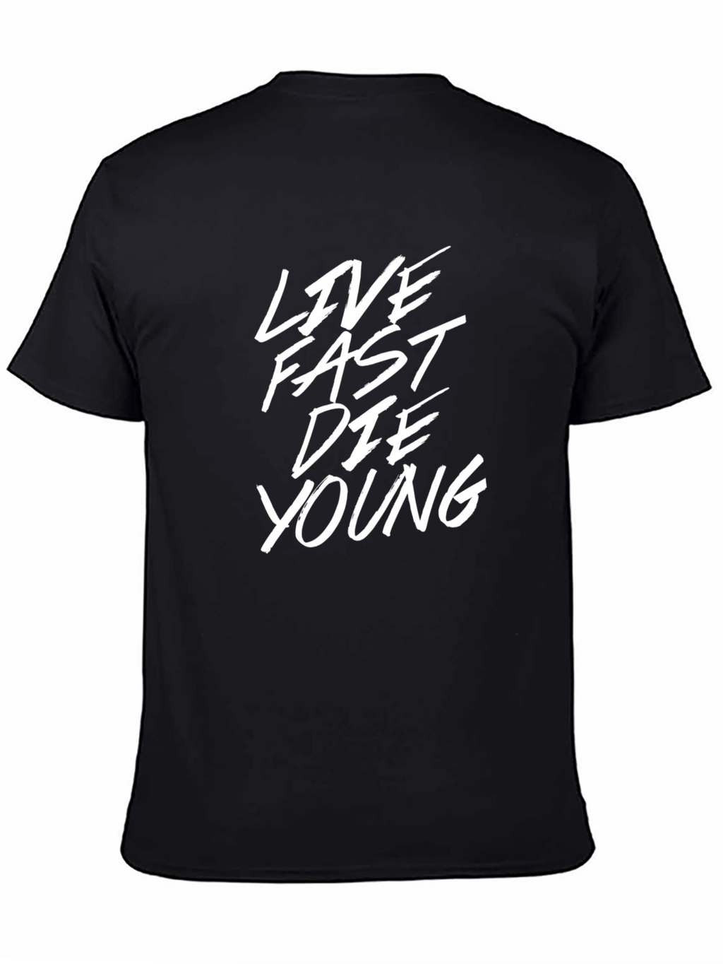 Live Fast Die Young Graphic Black T-Shirt