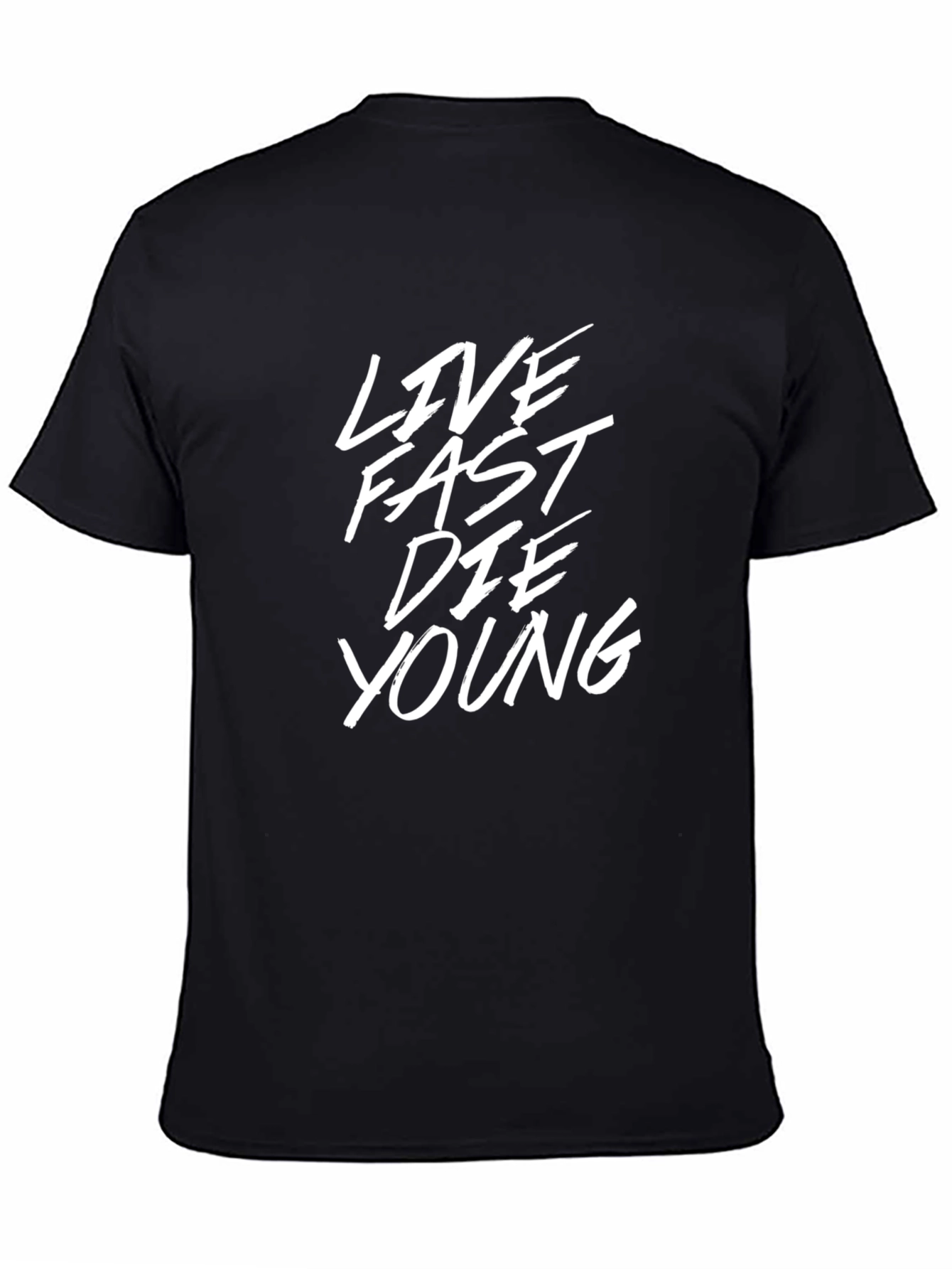 Live Fast Die Young Graphic Black T-Shirt