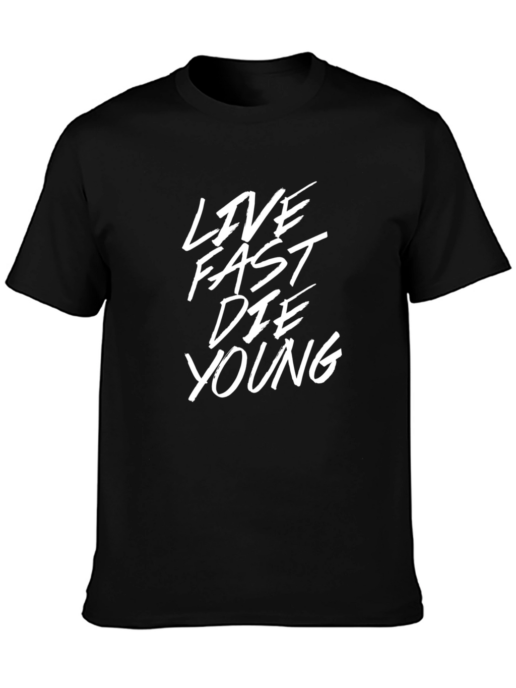 Live Fast Die Young Graphic Black T-Shirt