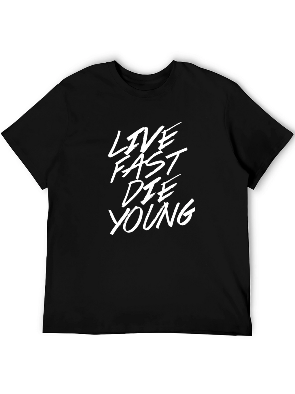 Live Fast Die Young Graphic Black T-Shirt