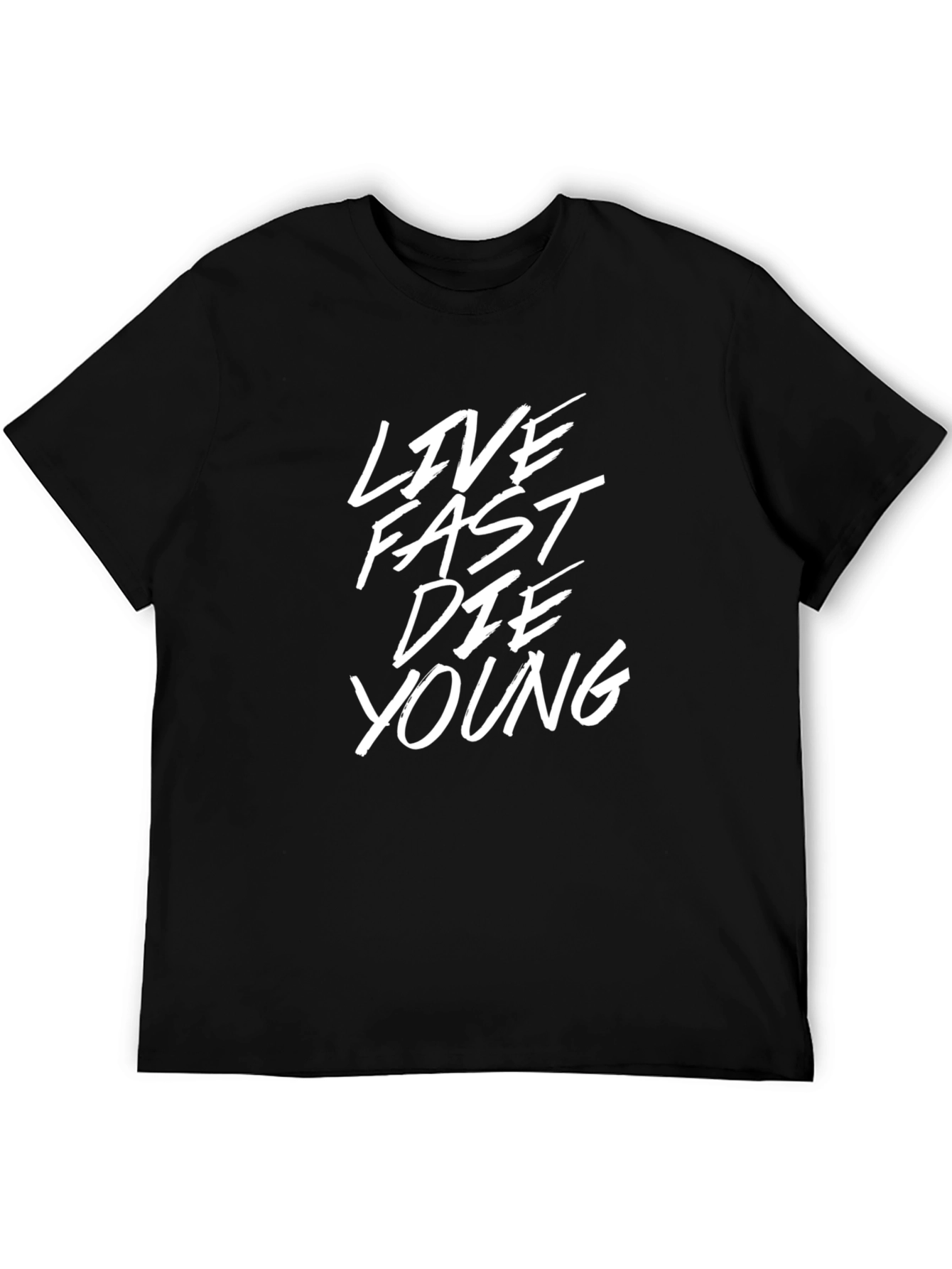 Live Fast Die Young Graphic Black T-Shirt