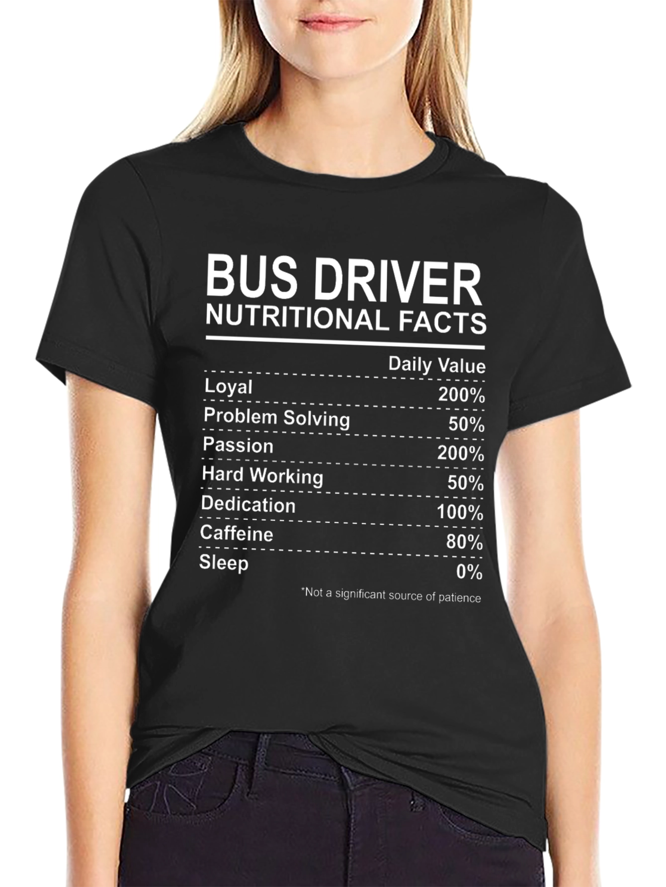 Bus Driver Nutritional Facts T-Shirt