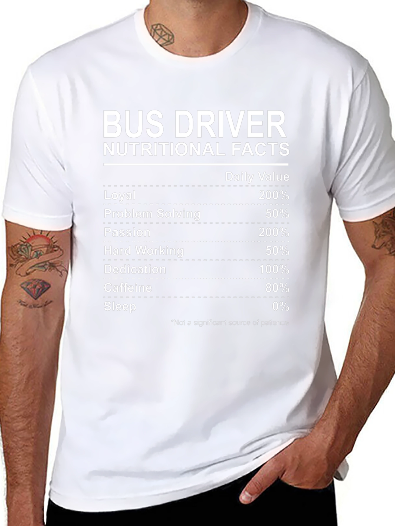 Bus Driver Nutritional Facts T-Shirt