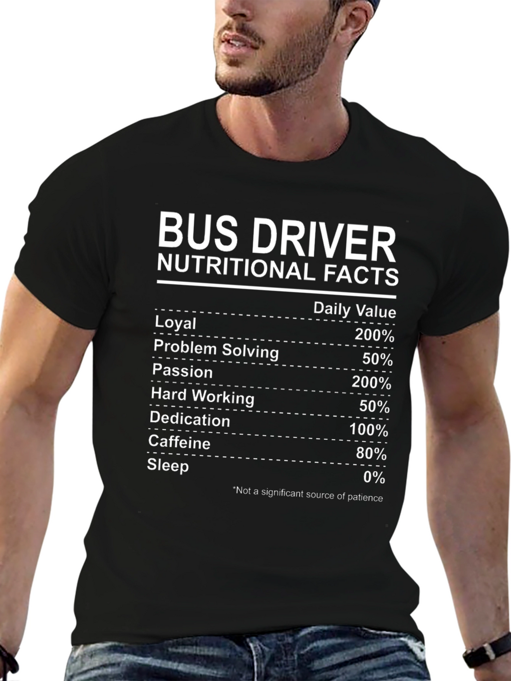 Bus Driver Nutritional Facts T-Shirt