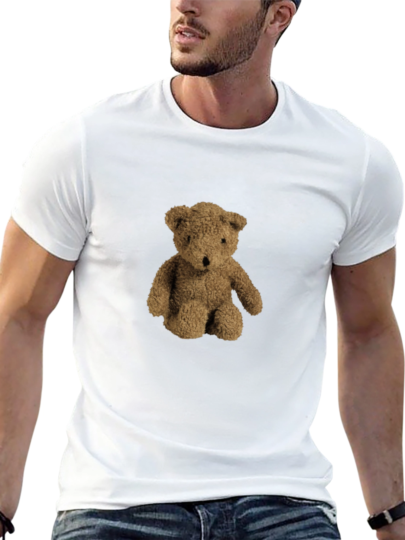 Teddy Bear Graphic Black T-Shirt