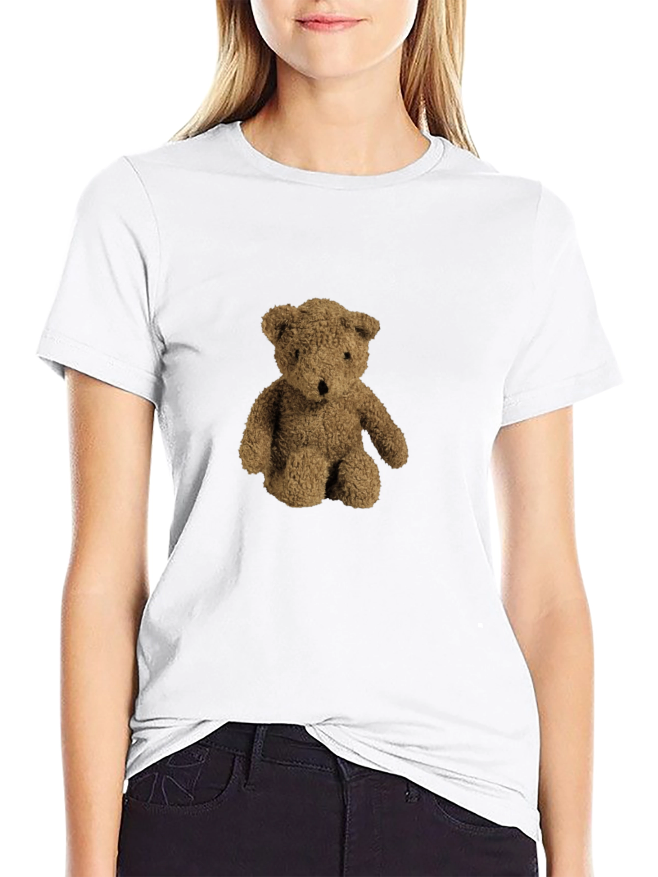 Teddy Bear Graphic Black T-Shirt