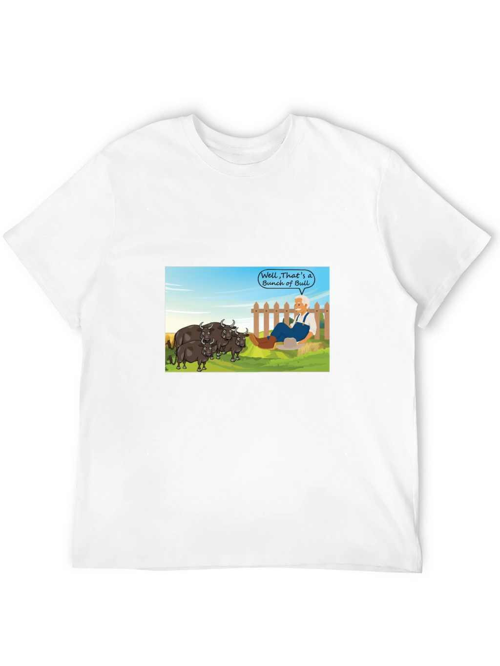 Cartoon Bull T-Shirt - Funny Graphic Tee
