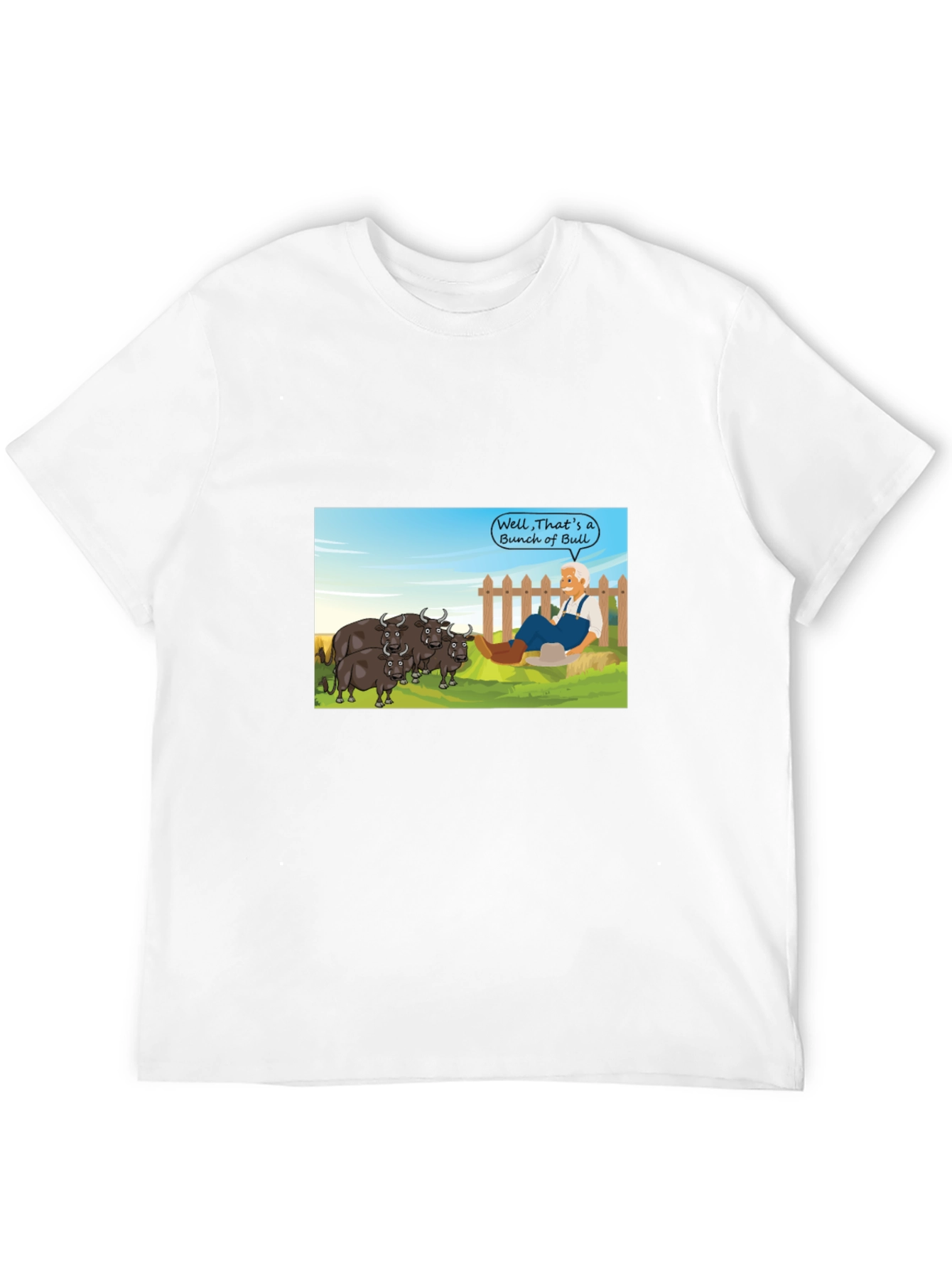 Cartoon Bull T-Shirt - Funny Graphic Tee
