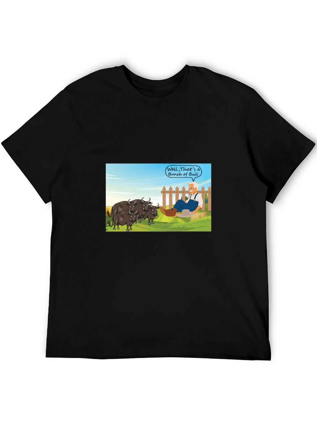 Cartoon Bull T-Shirt - Funny Graphic Tee