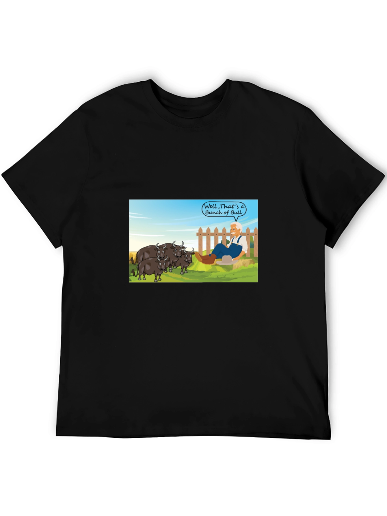 Cartoon Bull T-Shirt - Funny Graphic Tee