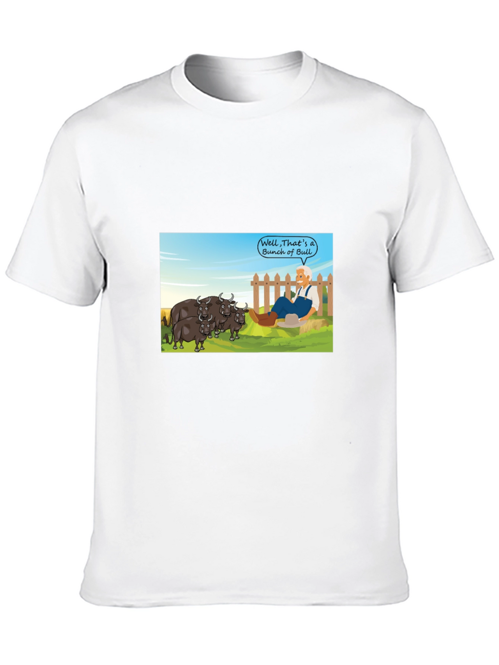 Cartoon Bull T-Shirt - Funny Graphic Tee