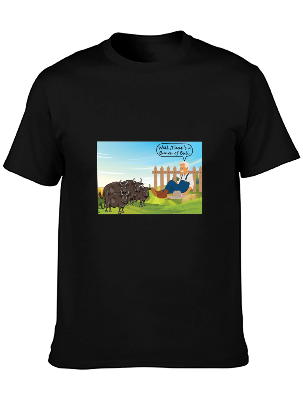 Cartoon Bull T-Shirt - Funny Graphic Tee