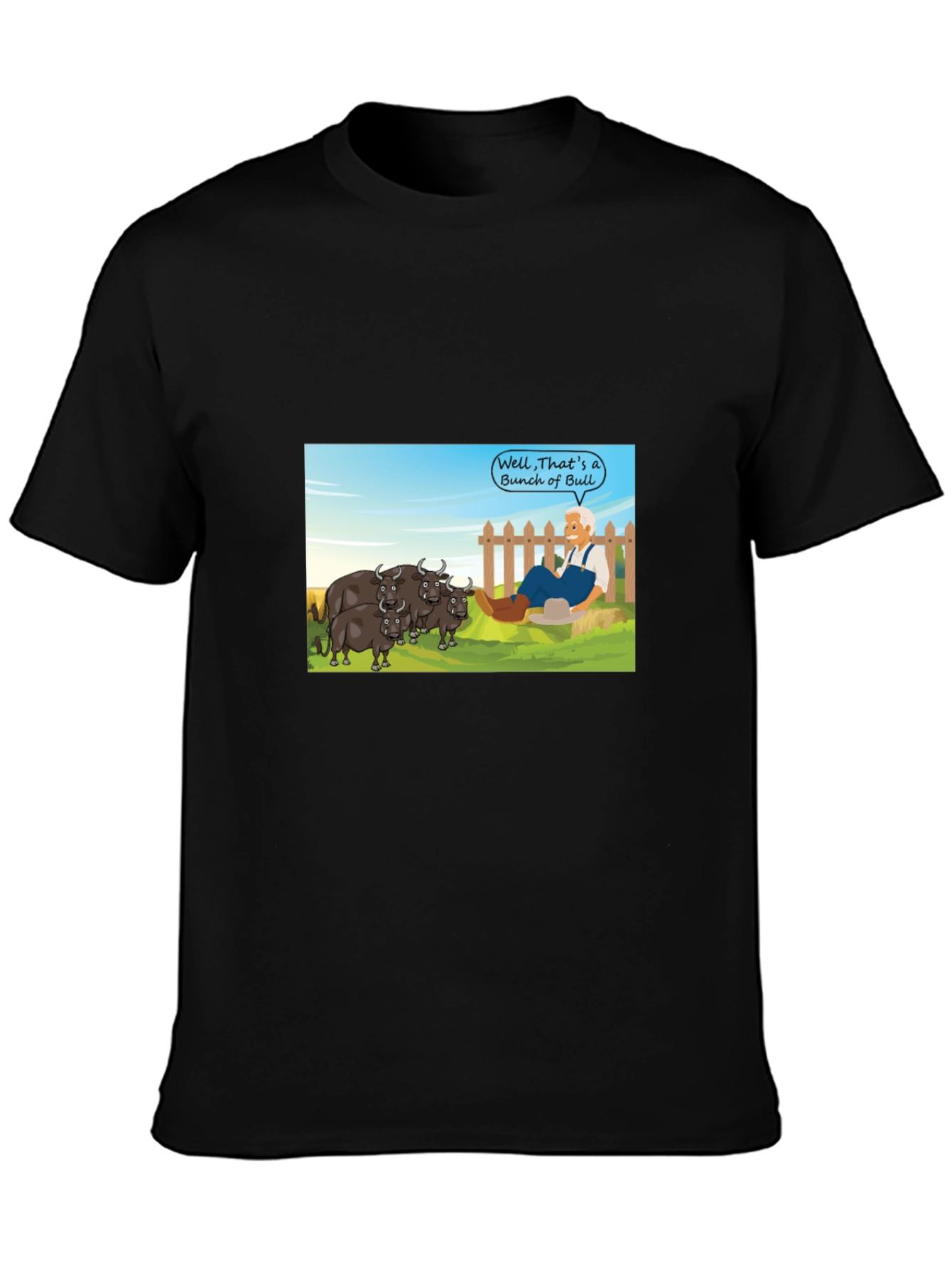 Cartoon Bull T-Shirt - Funny Graphic Tee