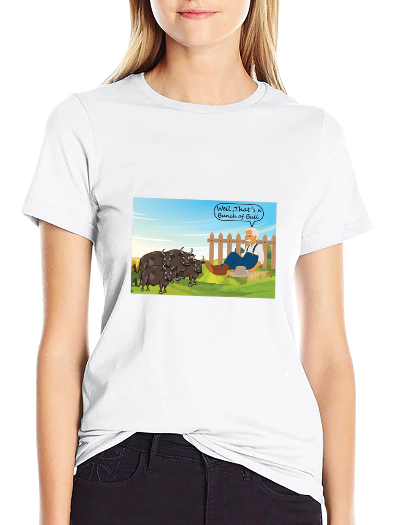 Cartoon Bull T-Shirt - Funny Graphic Tee