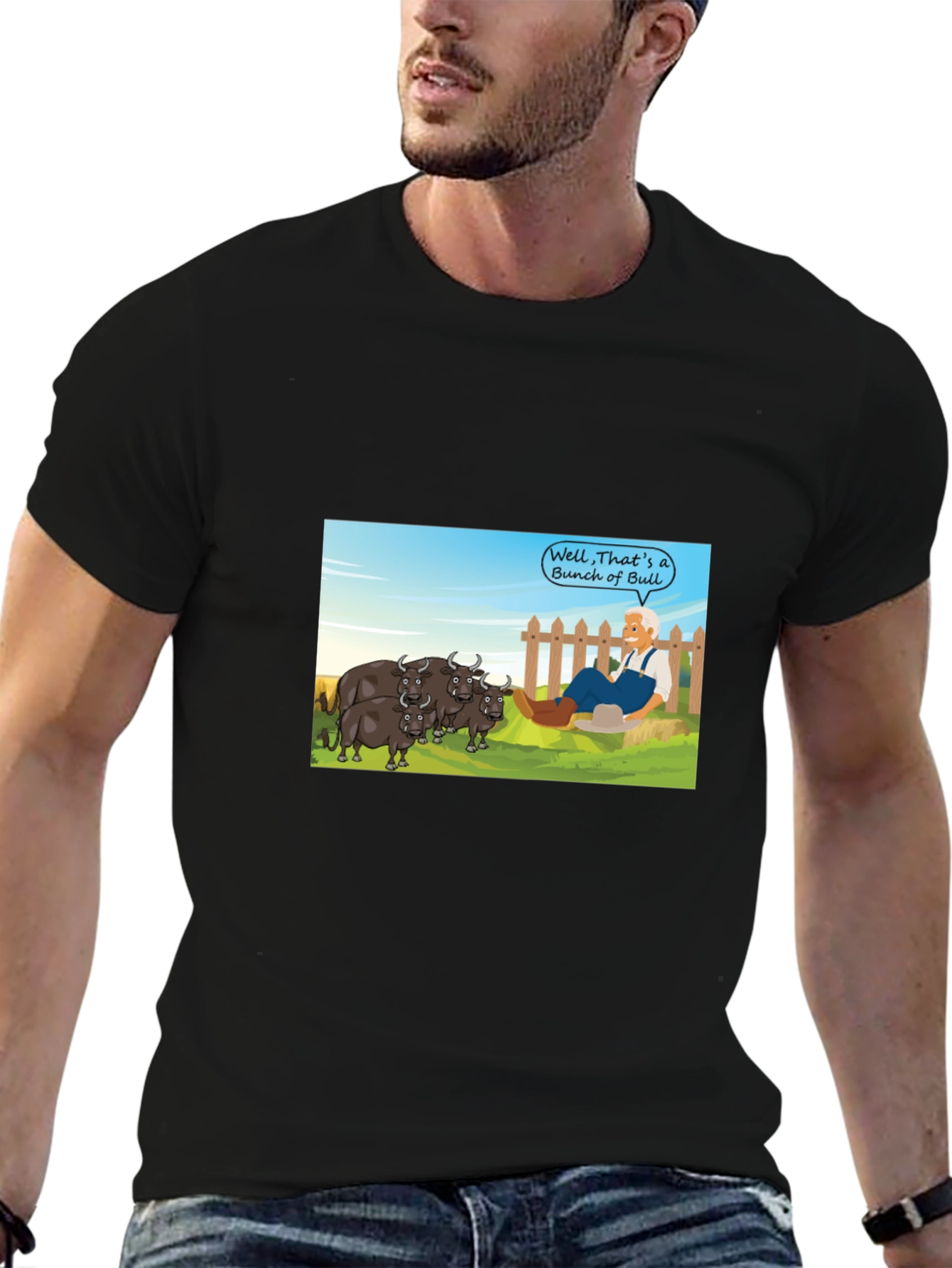 Cartoon Bull T-Shirt - Funny Graphic Tee