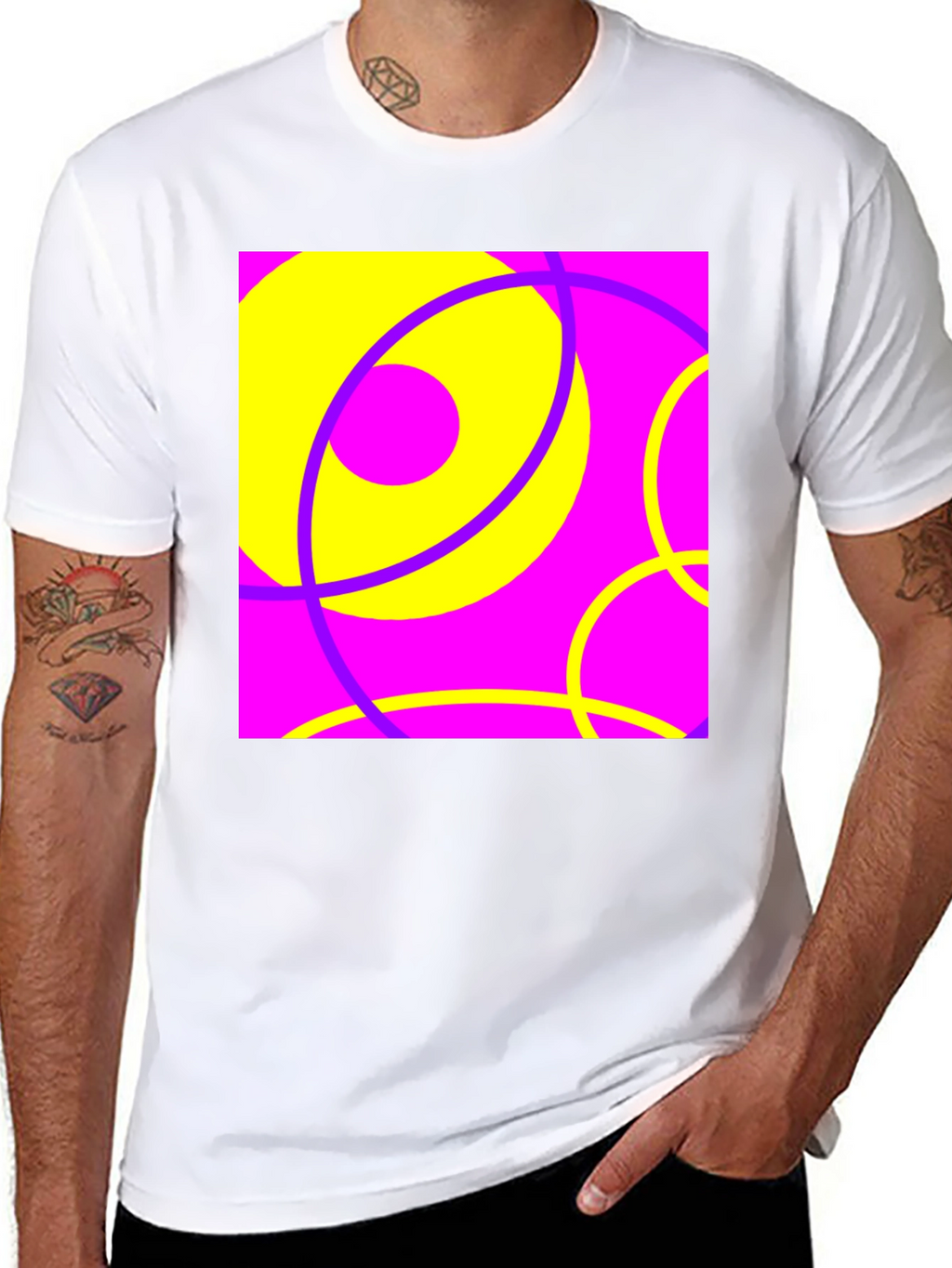 Abstract Circles Graphic Tee - Bold & Funky Design