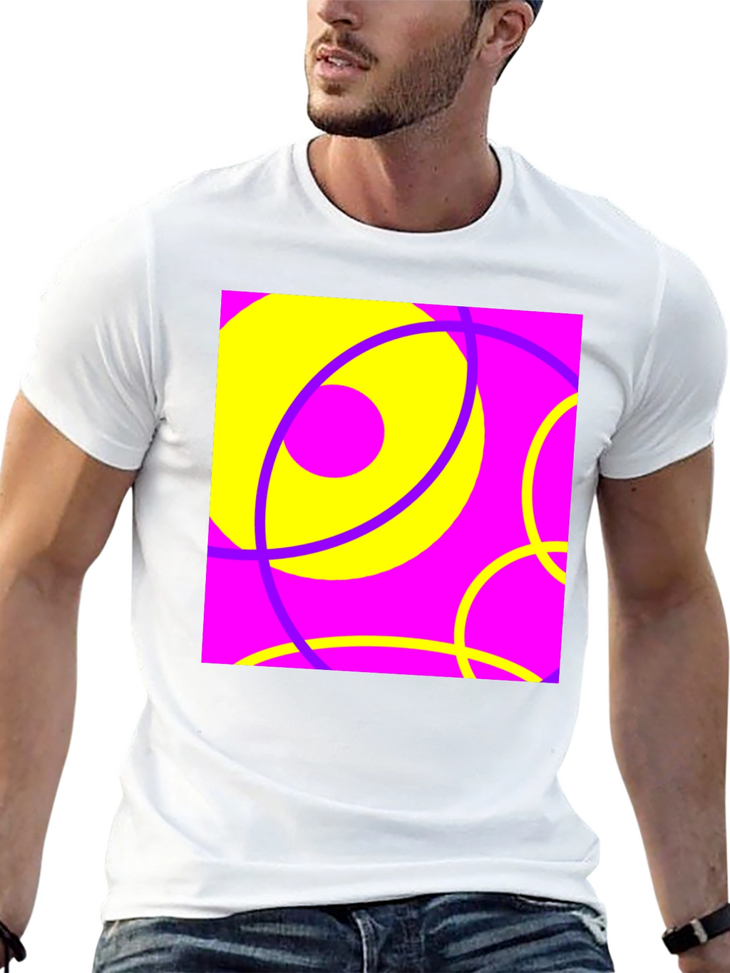 Abstract Circles Graphic Tee - Bold & Funky Design