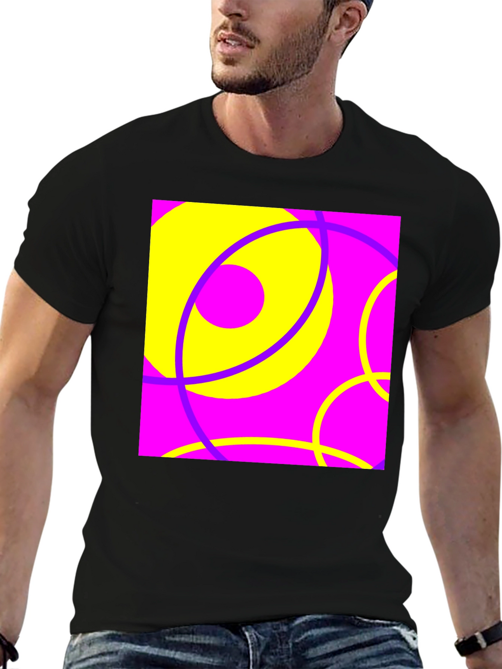 Abstract Circles Graphic Tee - Bold & Funky Design