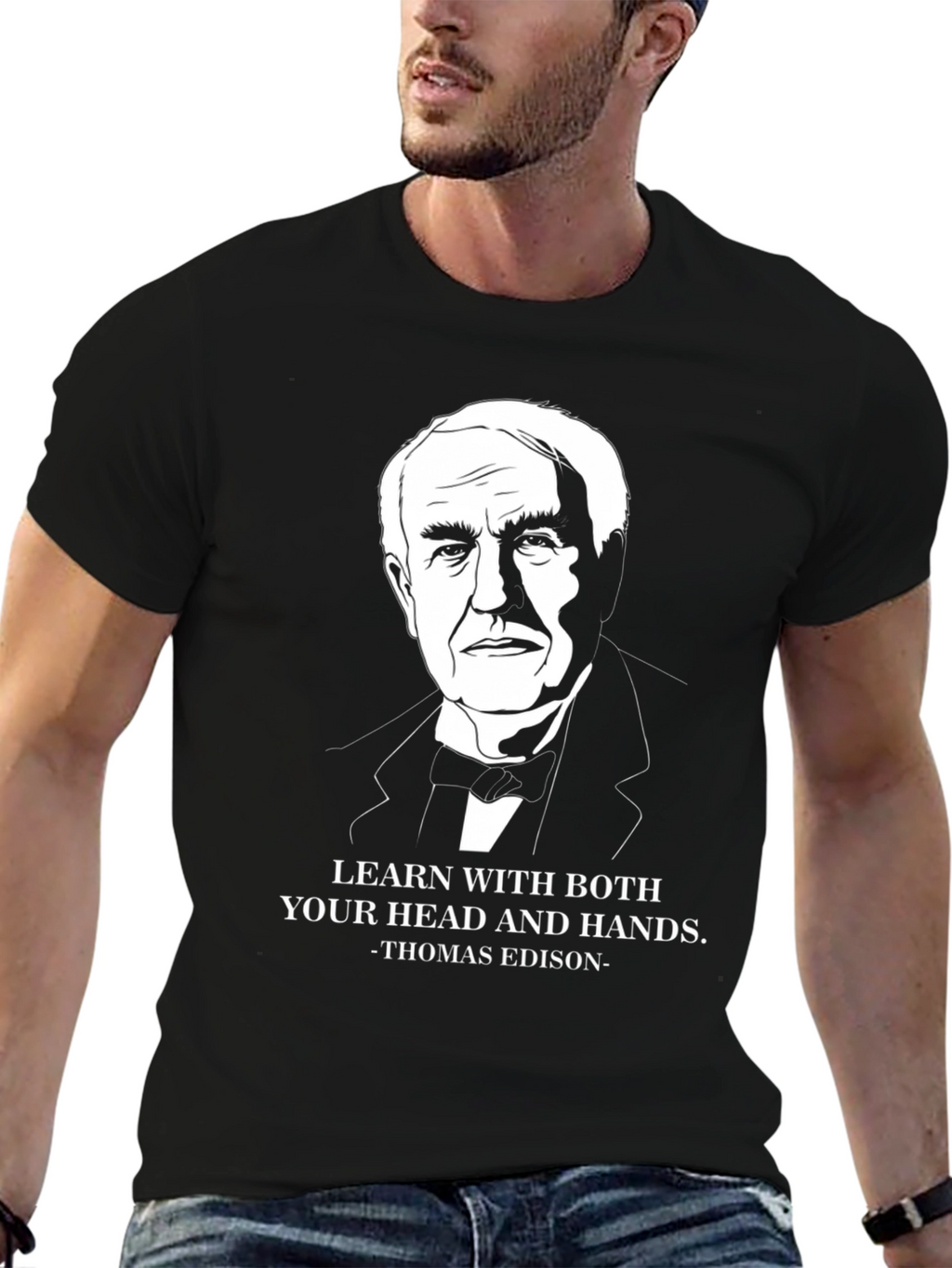Thomas Edison Quote T-Shirt - Learn With Both