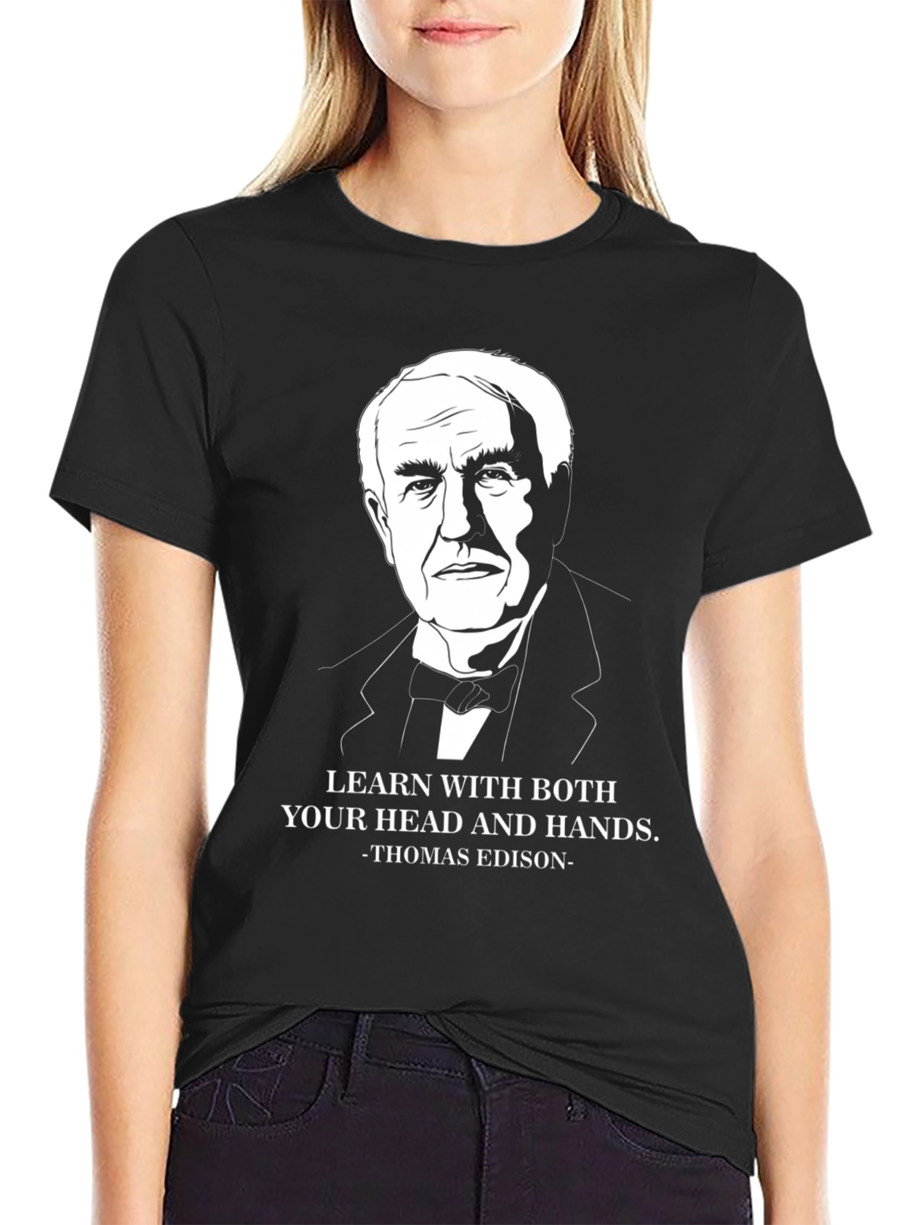 Thomas Edison Quote T-Shirt - Learn With Both