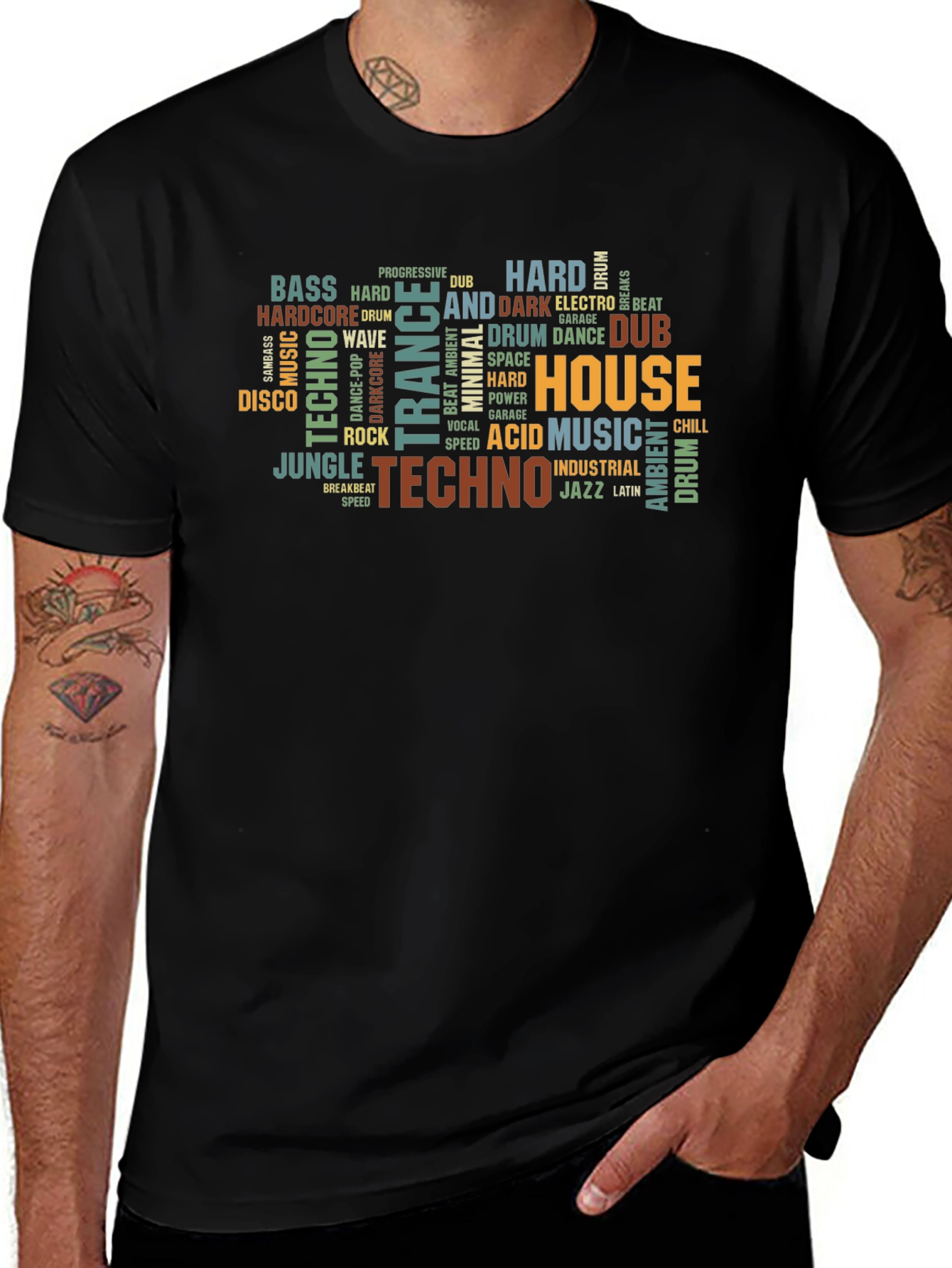 Music Genre Typography T-Shirt