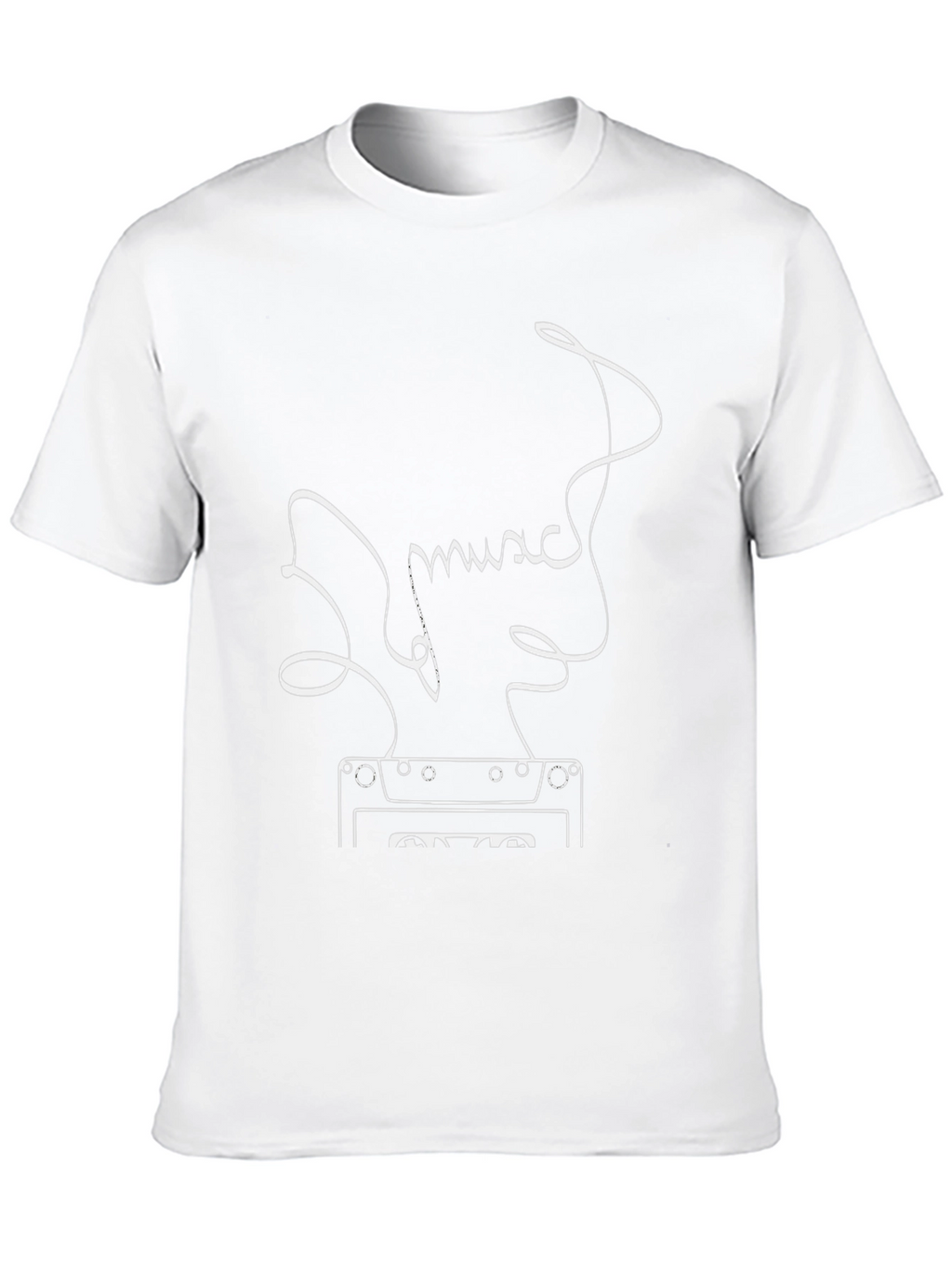 Music Cassette Tape Graphic Black T-Shirt