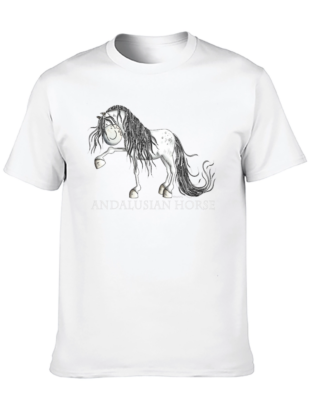 Andalusian Horse Graphic T-Shirt - Black
