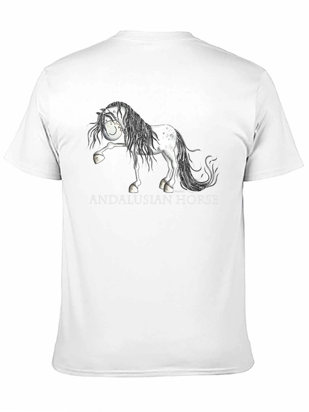Andalusian Horse Graphic T-Shirt - Black
