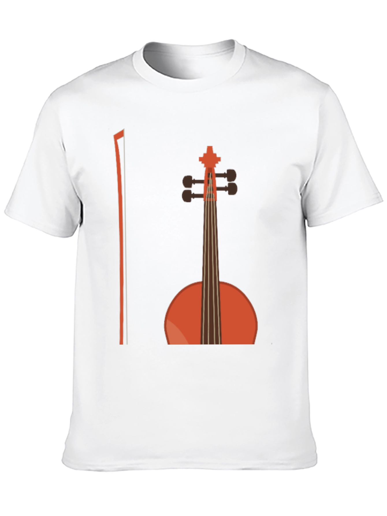 Musical T-Shirt - Cello Design Black Cotton Tee