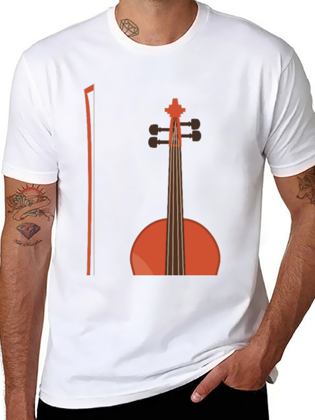 Musical T-Shirt - Cello Design Black Cotton Tee