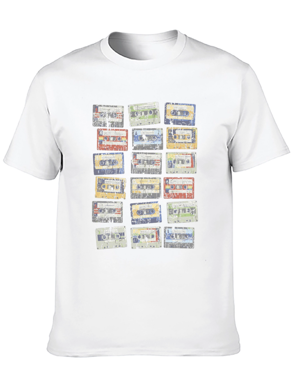 Retro Cassette Tape Graphic Black T-Shirt