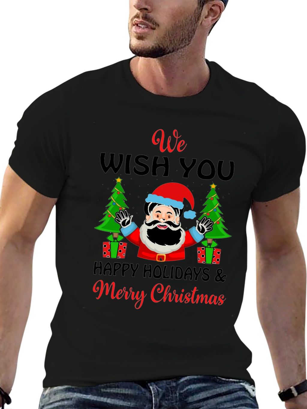 We Wish You Merry Christmas Holiday Graphic T-Shirt
