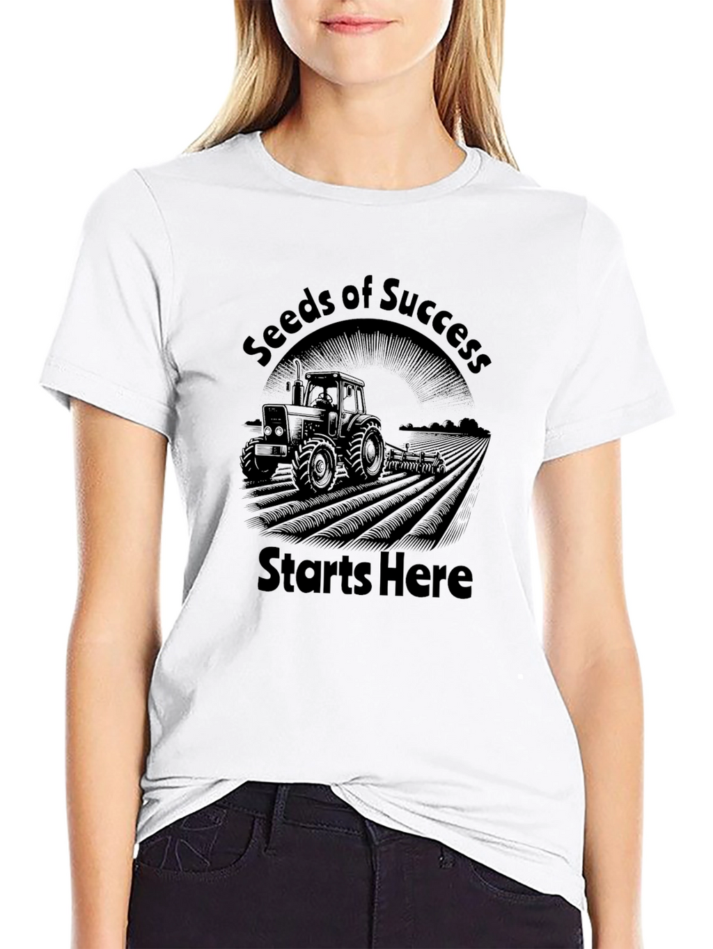 Seeds of Success Tractor Graphic Tee - Black