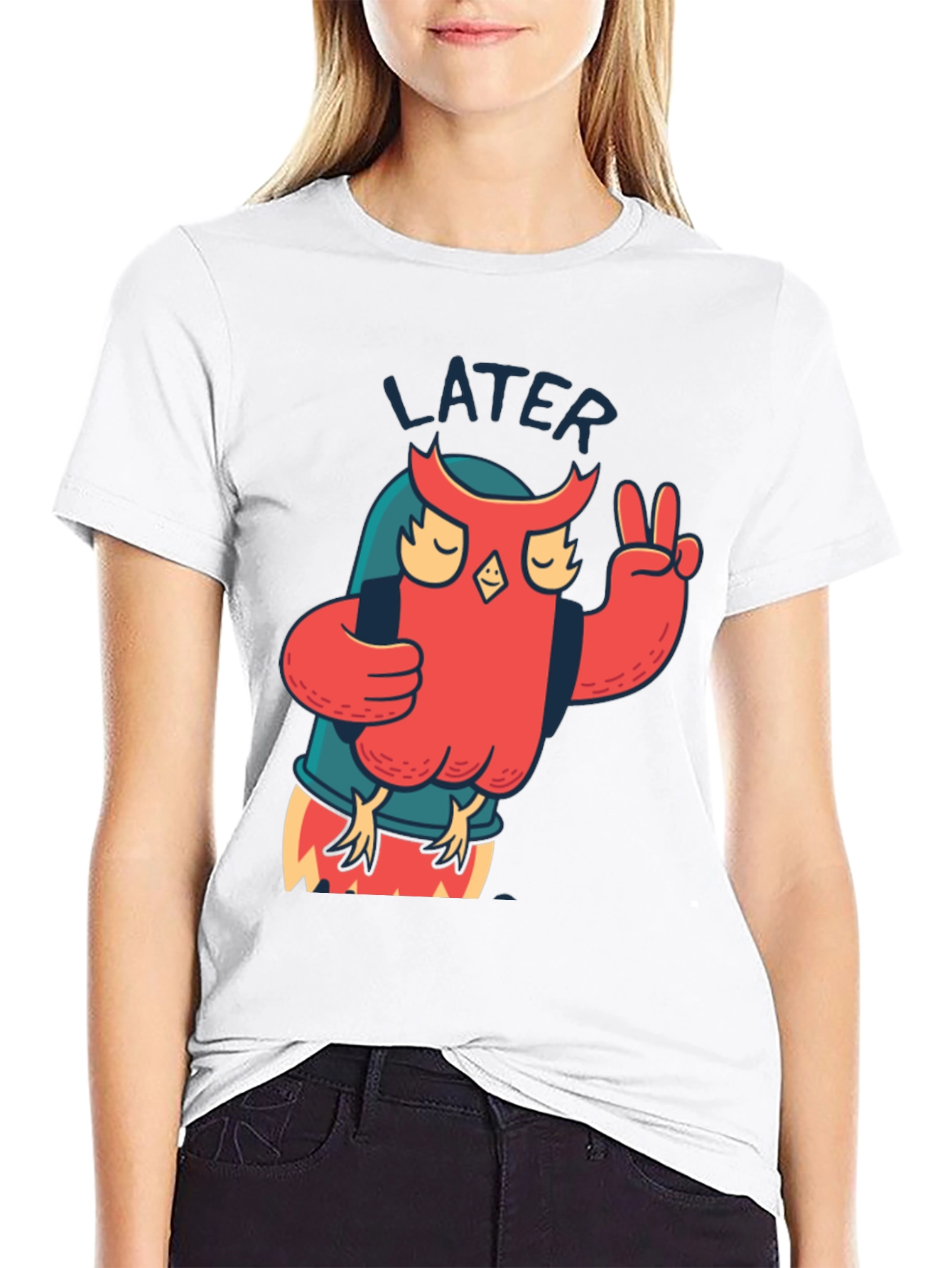 Cool Owl Later Black T-Shirt