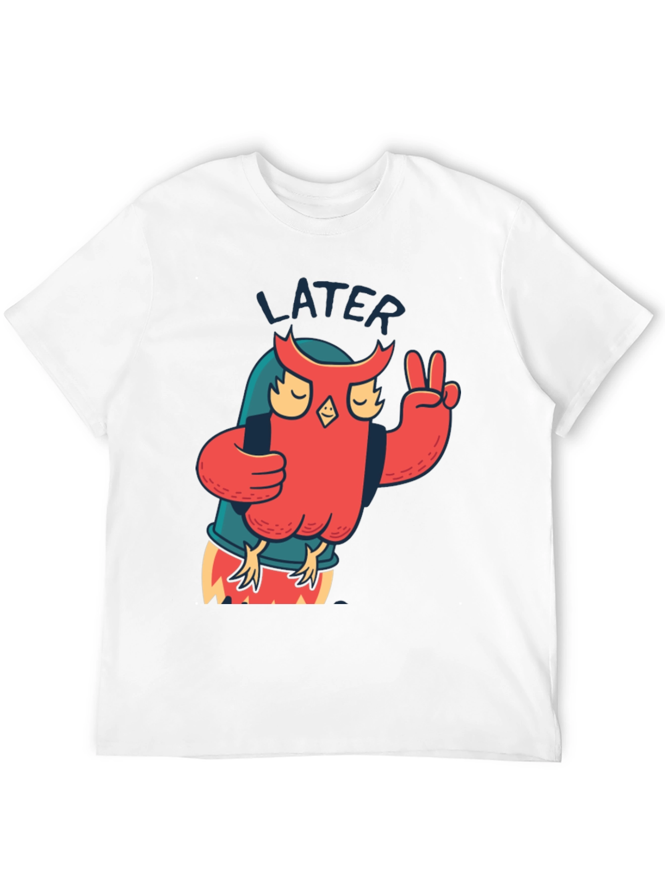Cool Owl Later Black T-Shirt