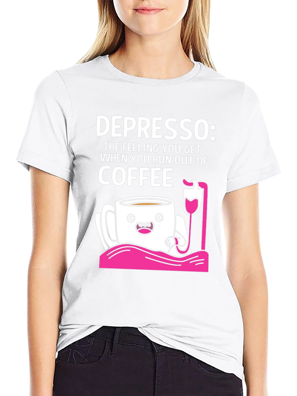 Depresso Coffee T-Shirt - Funny Caffeine Lover Tee