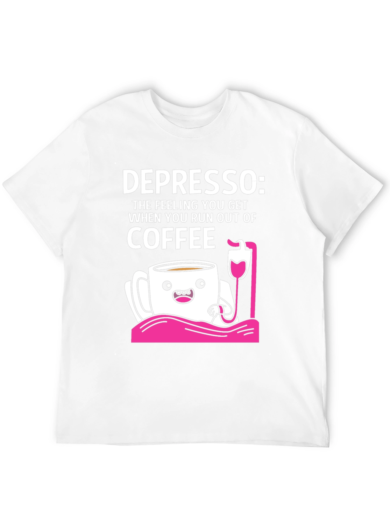 Depresso Coffee T-Shirt - Funny Caffeine Lover Tee