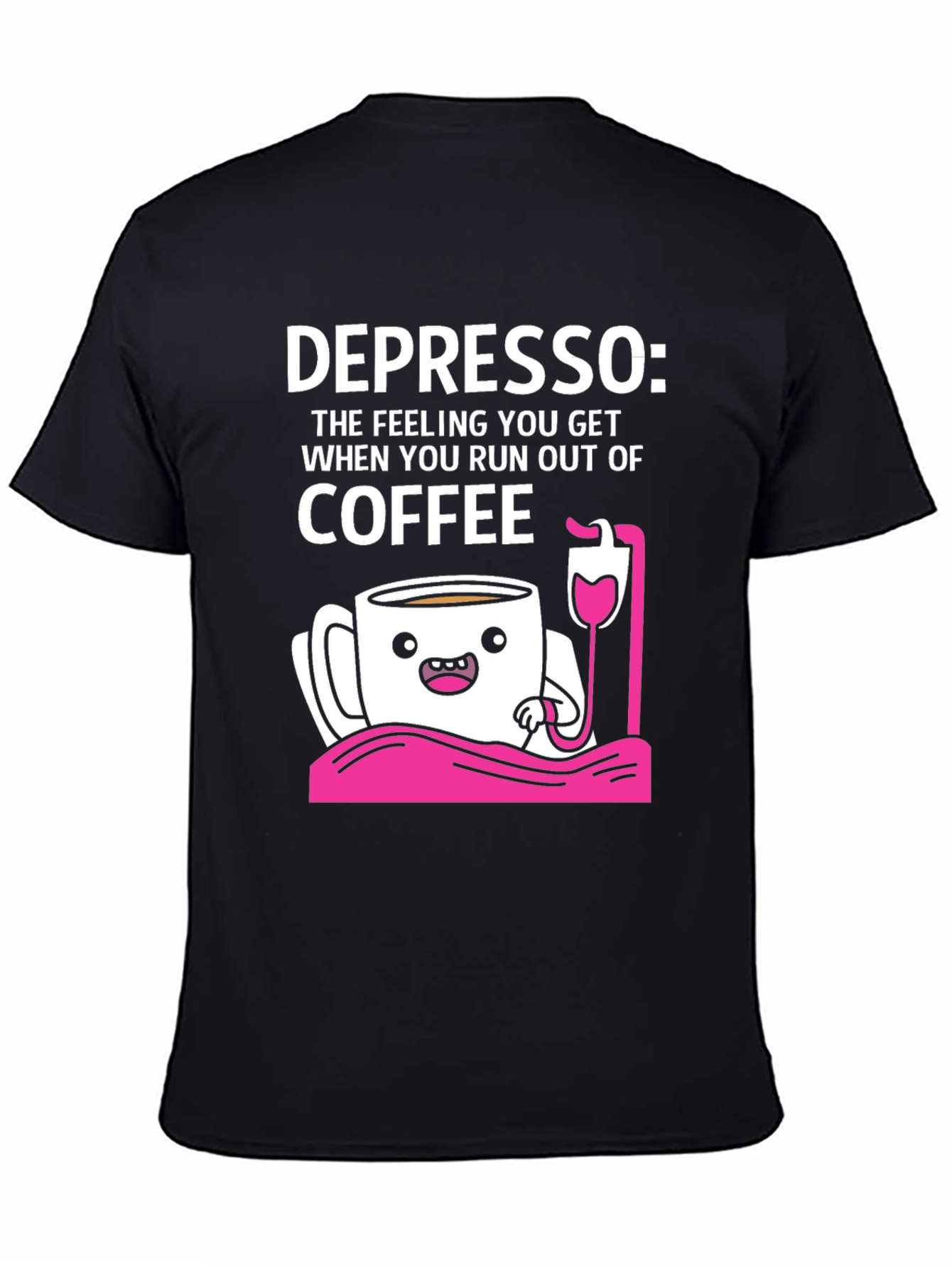 Depresso Coffee T-Shirt - Funny Caffeine Lover Tee