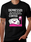 Depresso Coffee T-Shirt - Funny Caffeine Lover Tee
