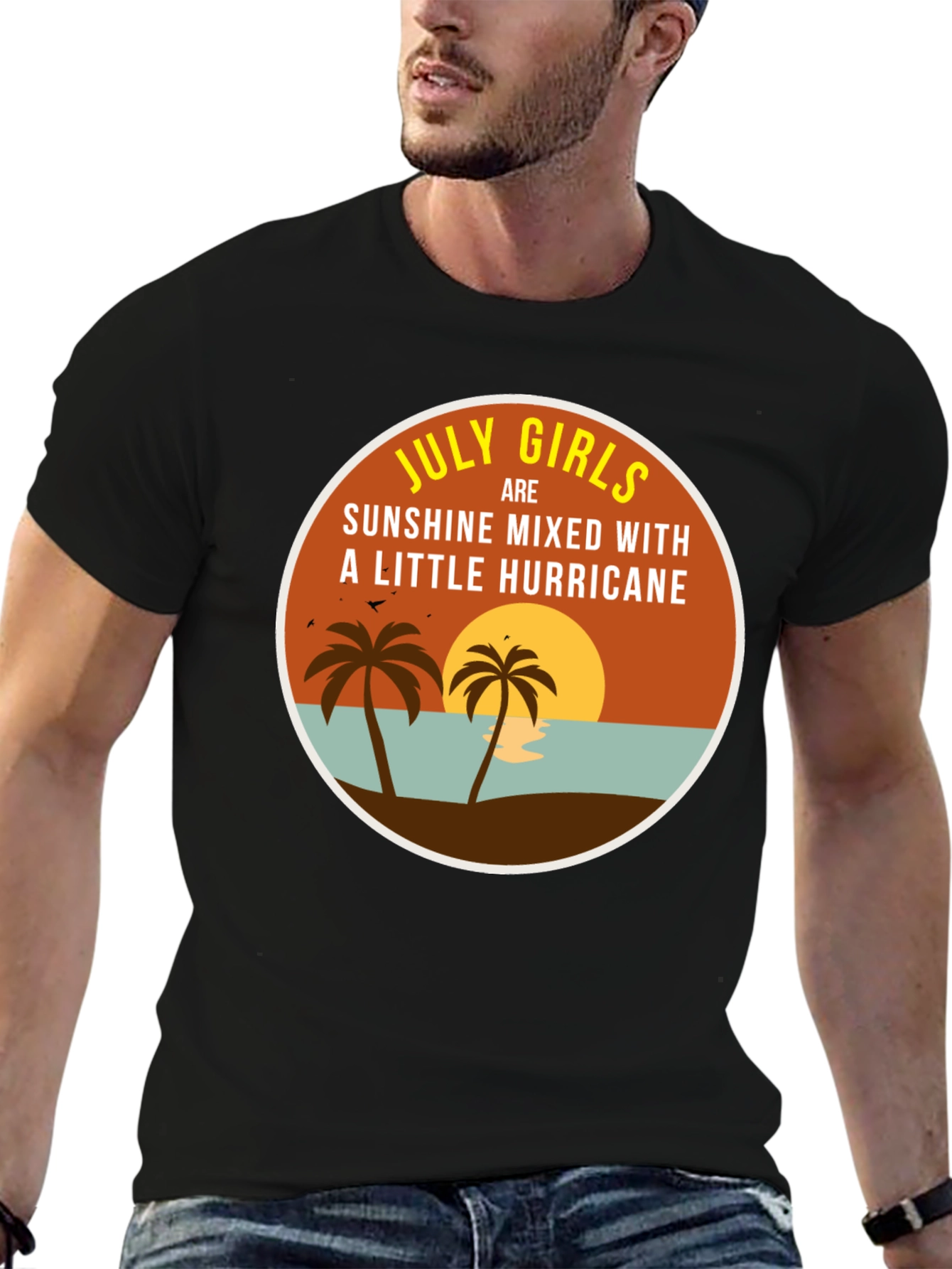 July Girls Sunshine & Hurricane Black T-Shirt