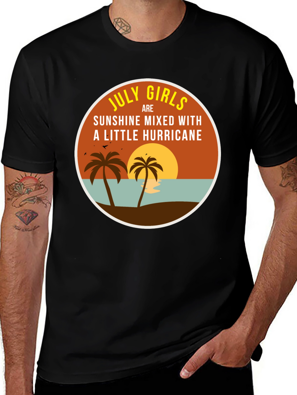 July Girls Sunshine & Hurricane Black T-Shirt