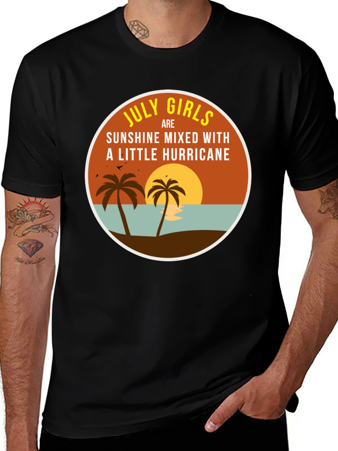 July Girls Sunshine & Hurricane Black T-Shirt